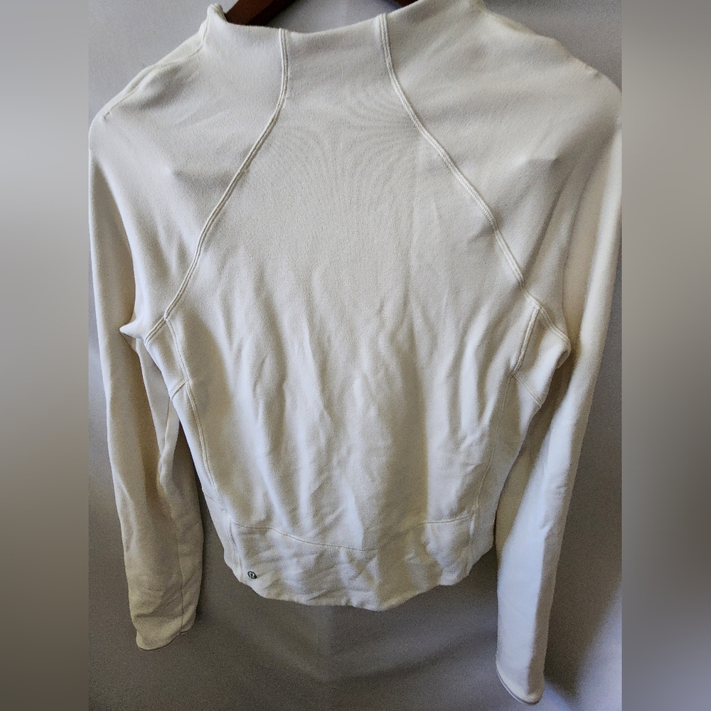 lululemon athletica Cream Long Sleeve Pullover Top - Picture 3 of 5